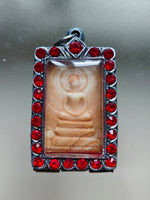Rare amulette Phra Somdej en pierre sacrée Hin Phratat - Très Vénérable Luang Phor Koon Parisutho # 859