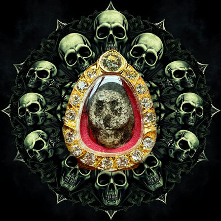 💀 Rare amulette Mae Hong Prai en cendres de bûcher funéraire anciens # 819 Magic of the Buddha