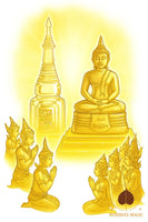 🛕 Chedi translucide aux reliques Sarira arc-en-ciel et Bouddha – Wat Luang Phor Sothorn # 700