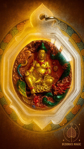 Amulette de fortune Kubéra – Vénérable Luang Phor Lek du Wat Tham Khao Noi # 660