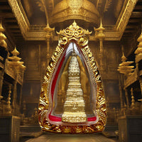 Amulette précieuse Chedi doré – Luang Phu Srithad (2016, Wat Phratat Tha Uthen # 613