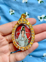 Pendentif ancien double face de la Bodhisattva Guan Yin # 562 Magic of the Buddha
