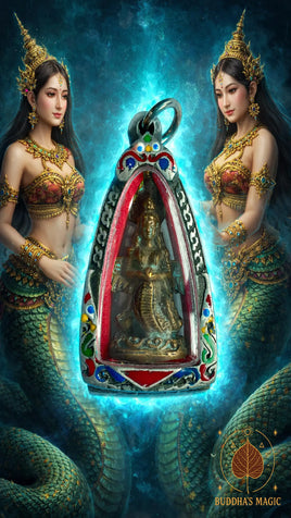 Amulette ancienne de la déesse Nagas Kanya – Style tibétain # 778 Magic of the Buddha