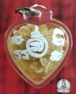 Amulette d'amour fleur sacrée Dok Rak - Phra Ajarn Wicha. 