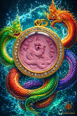 Amulette violette Pu Sri Suttho Nakarat Racha (Roon Duang Séthi) – Wat Maniwong # 820 Magic of the Buddha