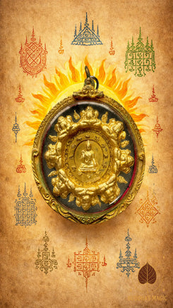 🔱 Grande amulette Jatukham Rammathep Roon Ngern Lae Ma – Wat Phra Mahathat # 795 Magic of the Buddha