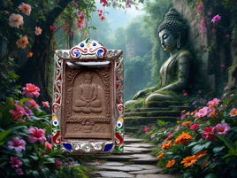 Amulette Lersi en pâte de plantes médicinales (édition spéciale 1996) – Wat Panang Koi # 565 Magic of the Buddha