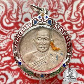 Amulette portrait de Luang Pu Suk (avec relique)–  Wat Tan (1995) # 598