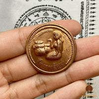 Pièce magique de fortune de Mae Nang Kwak et Chuchok - Très Vénérable LP Happ Kémajaro # 635