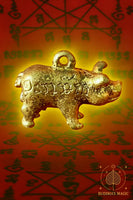 🐖 Amulette cochon "Moo-Moo" (seconde édition – 1998) bénie par Ajarn Sakorn # 713 Magic of the Buddha