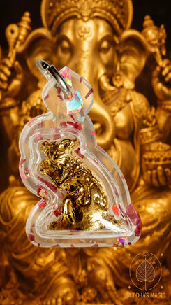Amulette dorée de Mûshika, rat sacré vahana du dieu Ganesh # 770 Magic of the Buddha