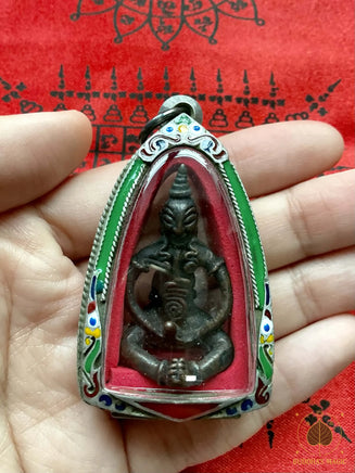 🔱 Amulette ancienne de Phra Ngang – Bronze rituel cambodgien (XXe siècle) # 811 Magic of the Buddha
