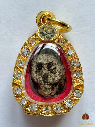 💀 Rare amulette Mae Hong Prai en cendres de bûcher funéraire anciens # 819 Magic of the Buddha