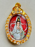 Pendentif ancien double face de la Bodhisattva Guan Yin # 562 Magic of the Buddha