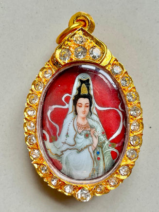 Pendentif ancien double face de la Bodhisattva Guan Yin # 562 Magic of the Buddha
