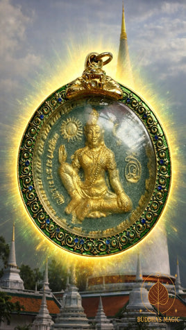 Grande amulette Jatukham Rammathep Roon Sap Raja Roi des richesses 2007 Wat Phra Mahatat # 727