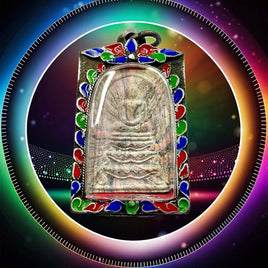 Amulette Phra Somdej Multicolore à Trois Niveaux – Vénérable Phrakru Phiset Thammarat. # 443