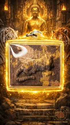 Amulette tigre Phaya Suear Non Kin - Très Vénérable Luang Phor Djua Piyasillo du Wat Klang Bang Keow # 845 Magic of the Buddha