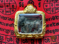 Singharaj ancien – Amulette de protection royale en métal rituel patiné # 762