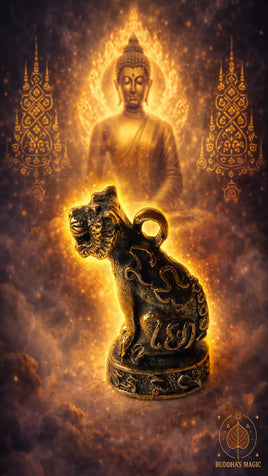 🐯 Amulette Tigre Phaya Seuar Roon Mang Mee Tawee Sap - Vénérable Luang Phor Luea du Wat Tha Mai Nuea # 835 Magic of the Buddha