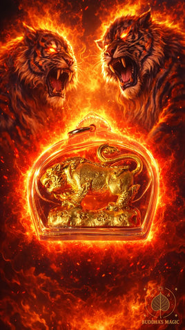 🐯 Amulette tigre Phayak Khao Burapha - Très Vénérable Luang Phor Boonma Chotithammo # 840 Magic of the Buddha