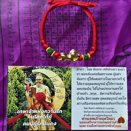 Bracelet de charme cochon doré de Yue Lao – Wat Wang Tah Sian, Hong Kong # 891 Magic of the Buddha
