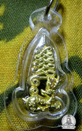 Amulette cerf et stoupa de Bodhgaya - Temple du Très Vénérable LP Pern.