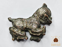 Singharaj ancien – Amulette de protection royale en métal rituel patiné # 762