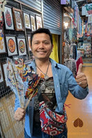 Marionnettes de théâtre d’ombre Nang Talung – Artisanat thaïlandais traditionnel # 754