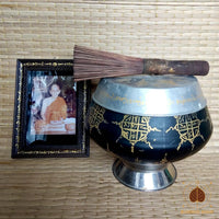 Lot rituel authentique de Luang Phor Dooh — Bol Nam Mön et aspersoir originaux des années 80 # 650