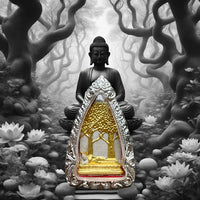 Amulet of the Reclining Buddha and the Chedi of Wat Yai Chai Mongkhon #615