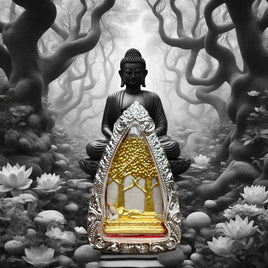 Amulet of the Reclining Buddha and the Chedi of Wat Yai Chai Mongkhon #615