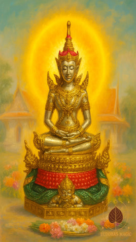 Statue du Bouddha d'emeraude Phra Kaew Morakot - Très Vénérable LP Dooh (1987) # 651