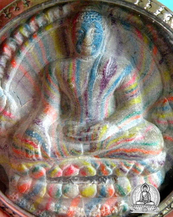 Grande amulette multicolore du Bouddha LP Sothorn et de Ganesh - Wat Luang Phor Sothorn # 99 - Magic of the Buddha
