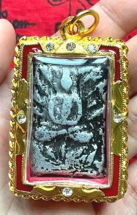 Curieuse amulette Phra Somdej ancienne en aluminium. # 361 - Magic of the Buddha