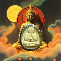 Amulette protectrice Phra Pidta Yant Trinisinghae - Wat Tham Singtho Thong # 832 Magic of the Buddha