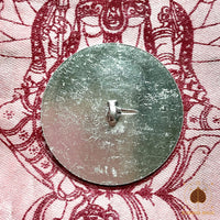 🧿 Bouton traditionnel Akha en aluminium – Motif dragon Nāga inspiré d’une pièce chinoise du Yunnan # 749