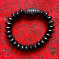 Chapelet de poignet Look Phrakham en bois de tamarinier – Luang Phor Mahasilla Sirijanto # 656