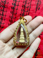 Amulette précieuse Chedi doré – Luang Phu Srithad (2016, Wat Phratat Tha Uthen # 613
