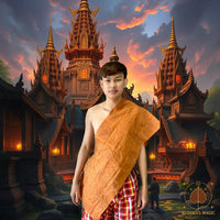 Chemise rituelle Pa-Yant Sanghati du Wat Sakai consacrée par Luang Phor Dooh (1982) # 654