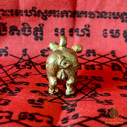 🐖 Amulette cochon "Moo-Moo" (seconde édition – 1998) bénie par Ajarn Sakorn # 713 Magic of the Buddha