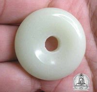 Pendentifs donut en pierre sacrée Chinoise fluorescente Ye Ming Zhu. # 128