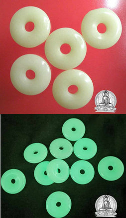 Pendentifs donut en pierre sacrée Chinoise fluorescente Ye Ming Zhu.