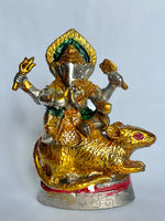 Statuette Ganesh sur Mooshika consacrée au Wat Sakai (1989) – Très Vénérable Luang Phor Dooh # 653