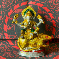 Statuette Ganesh sur Mooshika consacrée au Wat Sakai (1989) – Très Vénérable Luang Phor Dooh # 653