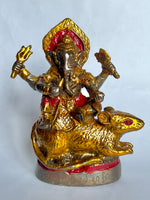 Statuette Ganesh sur Mooshika consacrée au Wat Sakai (1989) – Très Vénérable Luang Phor Dooh # 653