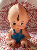 Poupée Kewpie Khuman Thong décorée de yant Support rituel thaïlandais # 745