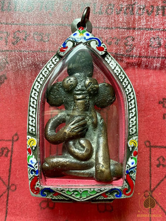 Amulette ancienne Ganesh en cuivre du Cambodge (vers 1920) # 828 Buddha's magic.