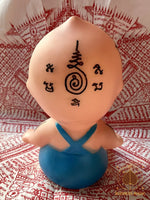 Poupée Kewpie Khuman Thong décorée de yant Support rituel thaïlandais # 745