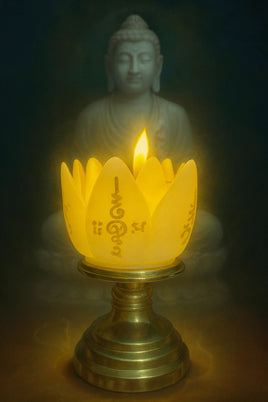 🪷 Blessed Buddhist altar lamp Yant Metta – Wat Traimit # 623